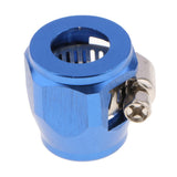 Max Metal Auto Car AN8 Hose End Finisher Fuel Oil Water Line Clip Clamp Blue
