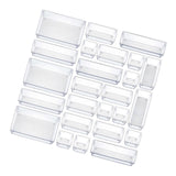 Maxbell Versatile Makeup Drawer Organizer Dividers Clear for Jewelries Set of 25