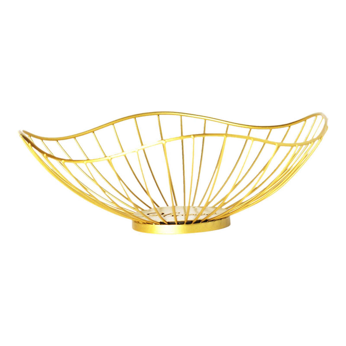 Maxbell Metal Wire Fruit Basket Dessert Rack Snack Bread Bowl Home Kitchen Gold