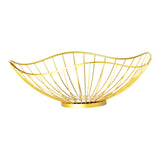 Maxbell Metal Wire Fruit Basket Dessert Rack Snack Bread Bowl Home Kitchen Gold