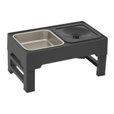 Maxbell Kitten Food Bowl Feeding Dish for Large Medium Small Dogs Home Outdoor Use Feeder Bowl black