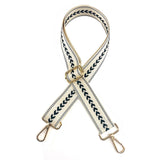 Maxbell Shoulder Bag Strap Belt Metal Hooks Adjustable for DIY Purse Making Luggage White