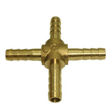 Max Brass Metal Pipe Coupler Adapter Male Thread Cross Connector 6mm