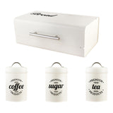 Maxbell 4x Large-Capacity Bread Box Set Storage Box for Food Sugar Pastries White