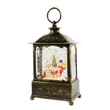 Maxbell Glittering Christmas Music Box Lantern Rotating for Indoor Home Decoration Snowman