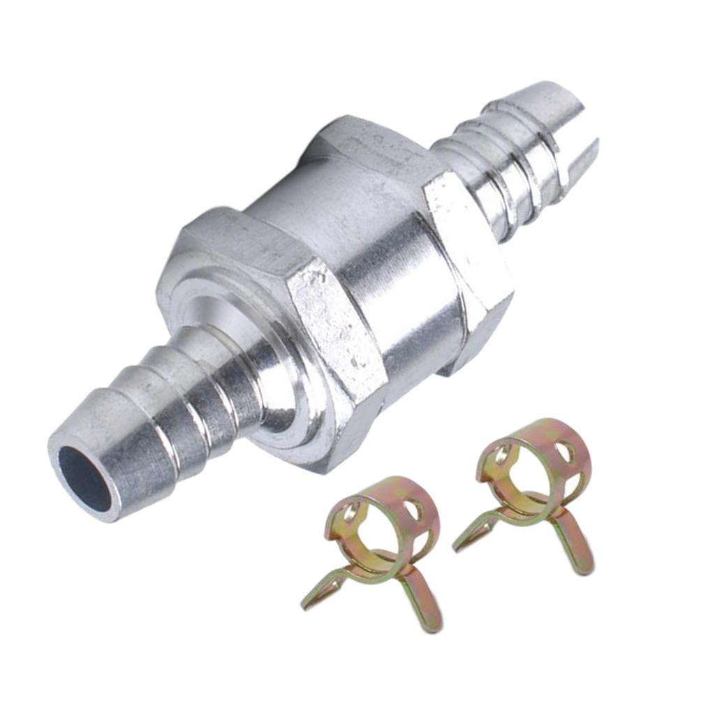 Max 8mm Aluminium One Way Fuel Non Return Check Valve Petrol Diesel Oil Water