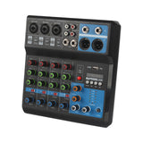 Maxbell DJ Mixer Board 5 Channel Portable Audio Mixer EU Power Adapter for Karaoke