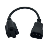 Maxbell Power Cord IEC320 C14 to American Standard 5-15R Extension Cable 0.6M 3 Pin