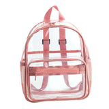 Maxbell Clear Transparent Backpack Waterproof Storage Bag for Sports Men Women Pink