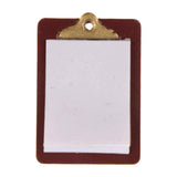 Maxbell 1:12 Mini Dollhouse Miniature Accessories Clipboard with Real Paper Attached