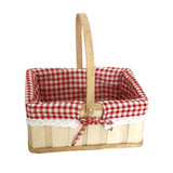 Maxbell Wooden Picnic Basket Photo Props Storage Hamper for Beach Outdoor Bread big