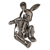 Maxbell Ceramic Rabbit Ornament Wine Rack Bunny Sculpture for Wine Cabinet Decor StyleD