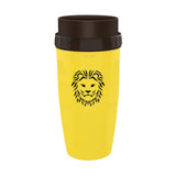 Maxbell Coverless Twist Cup Portable with Stainless Steel Straw Insulated Coffee Cup lion yellow