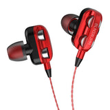 Max Maxb Single Speaker 1.2M Wired 3.5MM Earphone Earbuds HiFi Stereo Headset Red