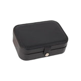 Maxbell PU Leather Jewelry Box Display Portable for Necklaces Earrings Brooches Black