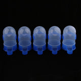 Max 5 Pcs Bird Pigeon Parrot Automatic Feeder Water Food Dispenser Blue S