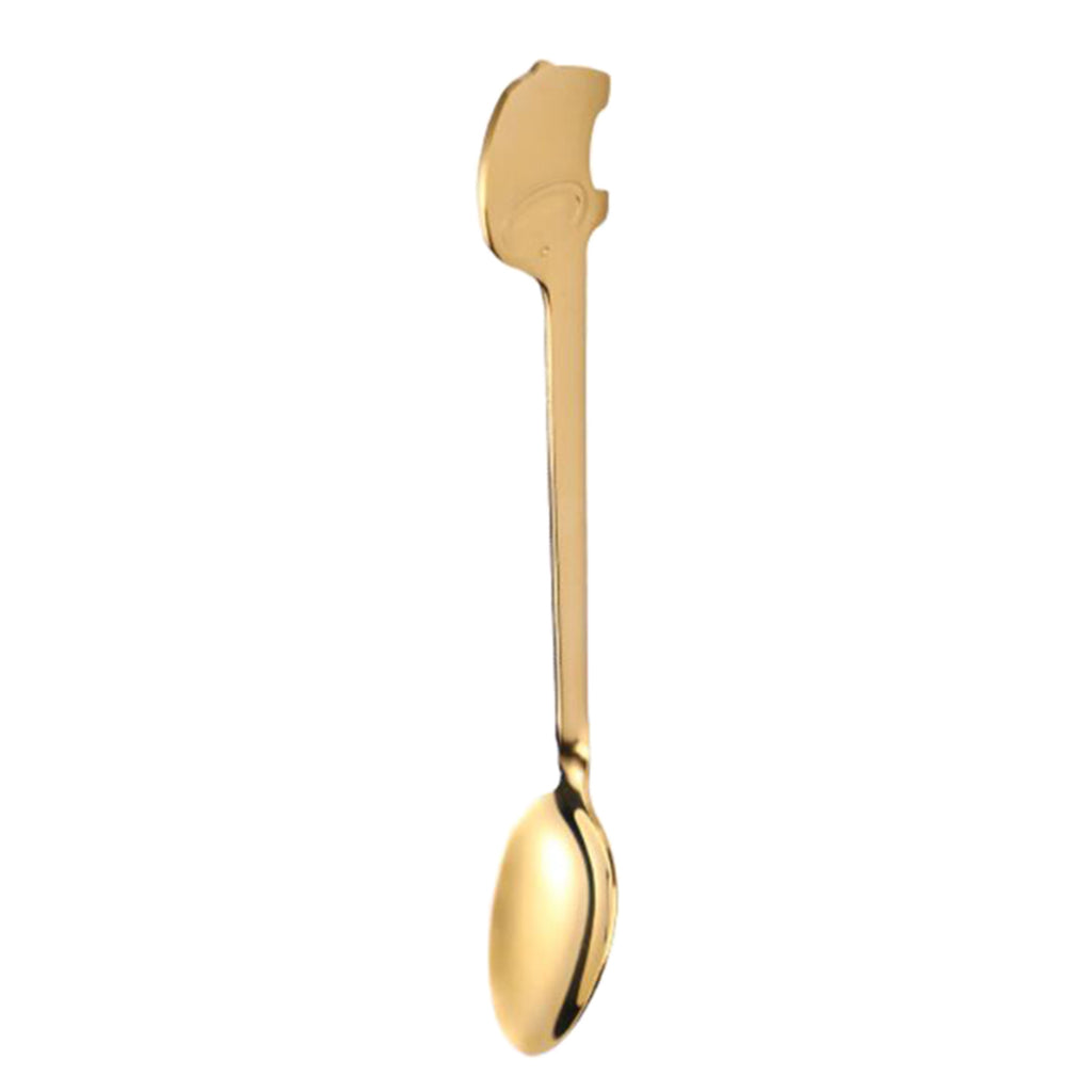 Maxbell Stainless Steel Utensils Coffee Tea Dessert Spoon Fork Golden Spoon