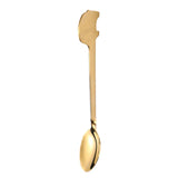 Maxbell Stainless Steel Utensils Coffee Tea Dessert Spoon Fork Golden Spoon