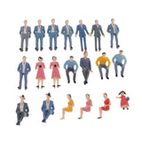 Max 20pcs G Scale 1:30 Painted Model Passengers People Figures Train Diorama