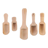 Maxbell 5 Pieces Household Wooden Scoop Condiment Spoon for Kitchen Sugar Cereal