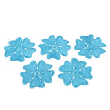 Max Maxb 5pcs Embroidered Flower Patches DIY Sew on Patches Sewing Applique Blue