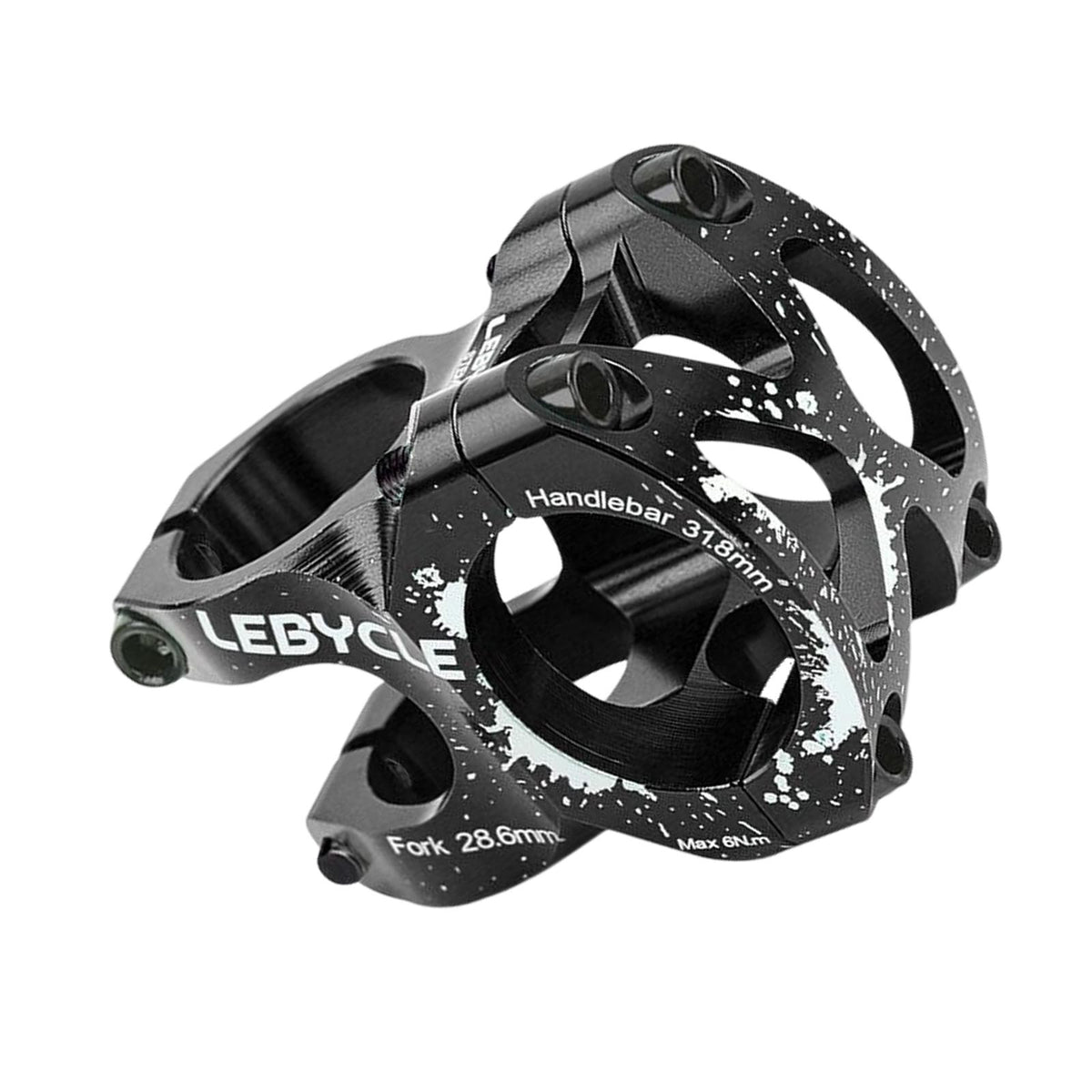 Maxbell Bike Short Stem Mountain Road Bicycle 28.6mm 1-1/8 31.8mm Handlebar Stem Black