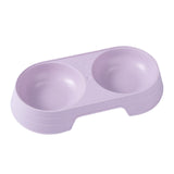 Maxbell Premium Cat Double Bowls Pet Water Food Feeder for Kitten Small Dogs Puppy Purple
