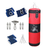 Maxbell PU Punching Bag Hanging Unfilled Punching Bag for Kids Home Gym Martial Arts Red 120cm