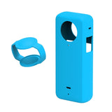 Maxbell Protective Cover with Silicone Anti Fingerprint Shockproof for Action Camera blue