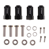 Max 23mm Wheel Hex Combine Longer Coupler for Traxxas TRX4 1/10 RC Crawler Black