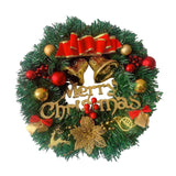 Maxbell Christmas Wreath with Bowknot Decorative for Indoor Outdoor Party Door StyleB