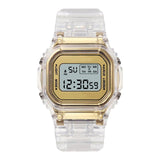 Maxbell Transparent Sport Watch Digital LED Waterproof Wristwatch Gift Gold