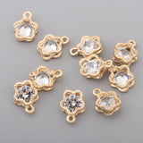 Maxbell 10 Pieces Crystal Alloy Rhinestone Charms Pendant DIY Jewelry Accessories B