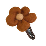 Maxbell Autumn Winter Large Flower Hair Clip Elegant Hairgrips Women Girl Female Brown