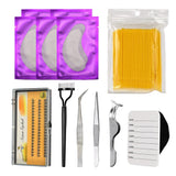 Maxbell 8 in 1 Professional Beginner Grafting Eye Lash Eyelash Extensions Set Yellow