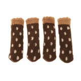 Max Furniture and Hardwood Floor Protector for 4 Four-Leg Chair Brown