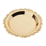 Max 4"/6"Gold Round Metal Fruit Dish Pastry Plate Tea Dessert Serving Tray 15cm