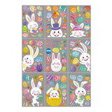 Maxbell 9Pcs Easter Bunny Window Cling Happy Easter Window Stickers for Home Holiday