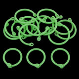 Maxbell 16pcs plastic clip rings for papers loose leaf notebook DIY crafts  green