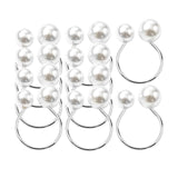 Maxbell 10Pcs U Shape Napkin Rings Elegant for Thanksgiving Baby Shower Farmhouse Argent