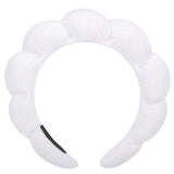 Maxbell Sponge Headband Nonslip Lovely Gifts for Skincare Cosmetic Removal Shower White
