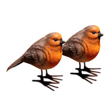 Maxbell Bird Figurine Arts Decoration Resin for Tabletop Outdoor and Indoor Outdoor Orange