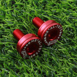 Maxbell 2 Pieces 7075 Aluminum Alloy Bike Bottom Bracket Waterproof Screws Red