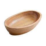 Max Wooden Salad Serving Bowl Fruit Snacks Cake Dessert Ice Cream Angled Bowl L