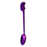 Maxbell Stainless Steel Utensils Coffee Tea Dessert Spoon Fork Purple Spoon