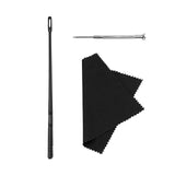 Maxbell Flute Cleaning Kit Cleaning Rod Stick Flute Polishing Cloth Trumpet Cleaner