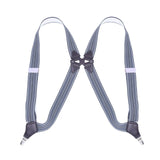 Maxbell Men Women Suspenders Y Shaped Adjustable Elastic Straps Heavy Duty Back Belt Gray