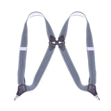 Maxbell Men Women Suspenders Y Shaped Adjustable Elastic Straps Heavy Duty Back Belt Gray