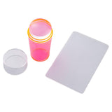 Maxbell Nail Art Stamper Head with Scraper Soft Head Silicone Manicure DIY Pink