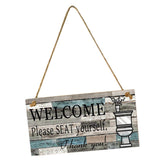 Max Wood Sign Wall Hanging Welcome Sign Please Seat Yourself Wall Art Decoration